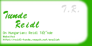 tunde reidl business card